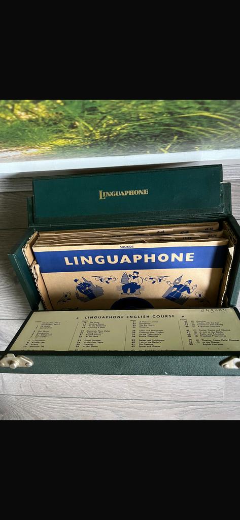 Vintage Linguaphone Engelse Taalcursus –Compleet in Koffer, Ophalen of Verzenden, Boek