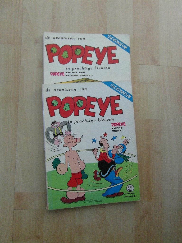 1-2 stripboeken Popeye,  oud.  Ook los te koop, Meerdere stripboeken, Ophalen of Verzenden, Gelezen