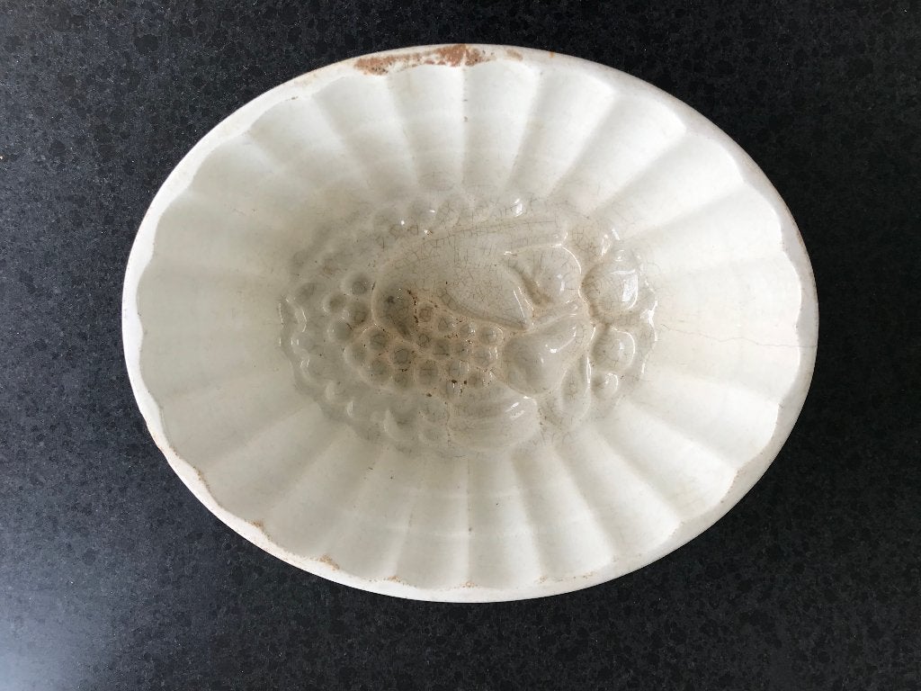 Antieke beige puddingvorm van Petrus Regout & Co Maastricht, Ophalen of Verzenden