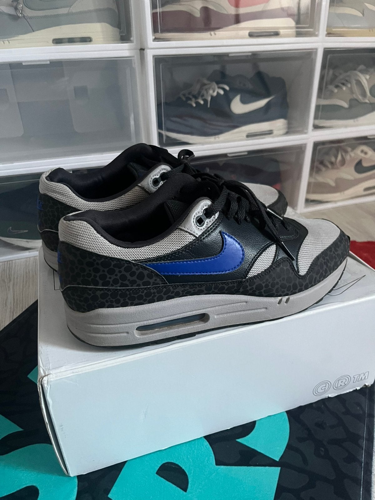 Nike air max 1 Safari black maat 46, Zwart, Ophalen of Verzenden, Sneakers of Gympen, Zo goed als nieuw