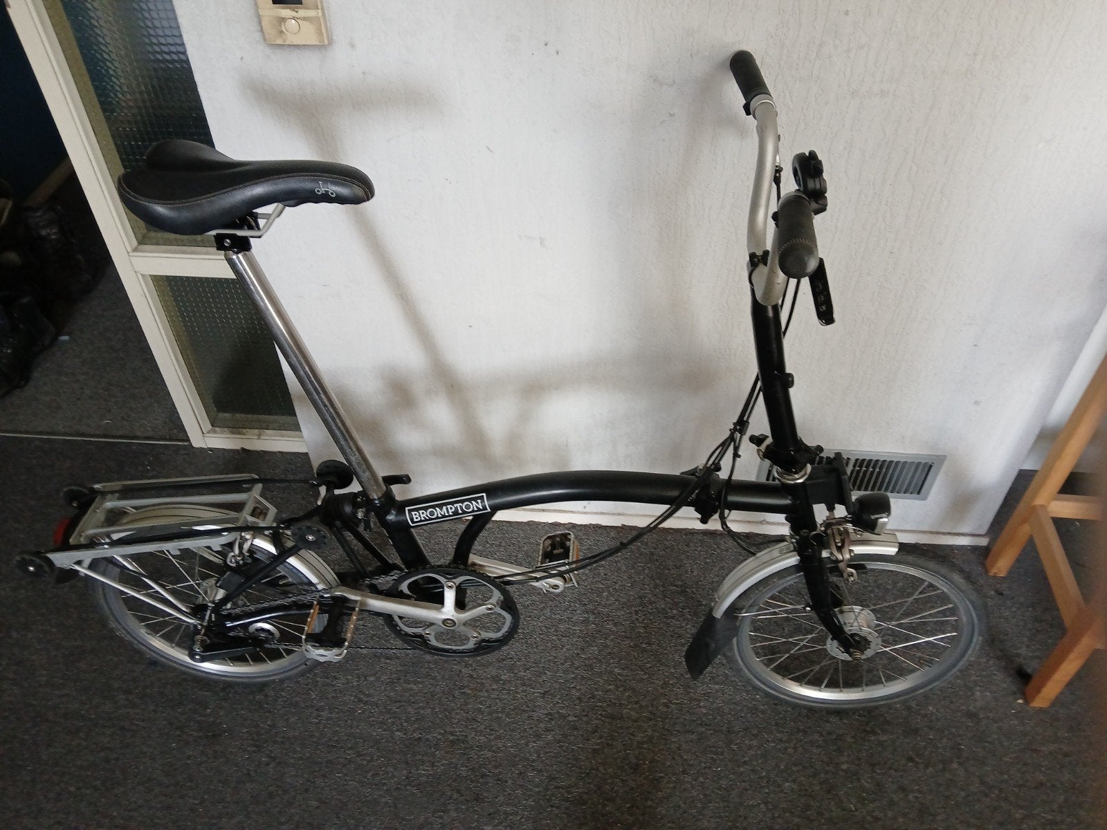 matzwarte brompton 3v, Ophalen, 16 tot 18 inch, Brompton, Versnellingen