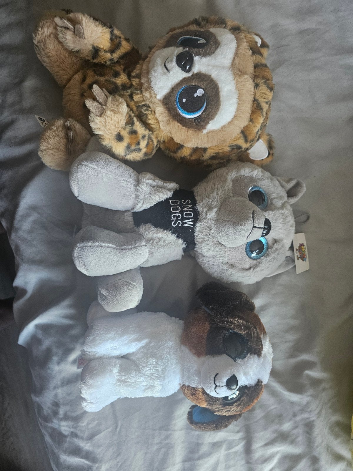 Leuke knuffels: luiaard, wolf en hond, Zo goed als nieuw, Middelgroot (20 tot 80 cm), Bruin, Hond