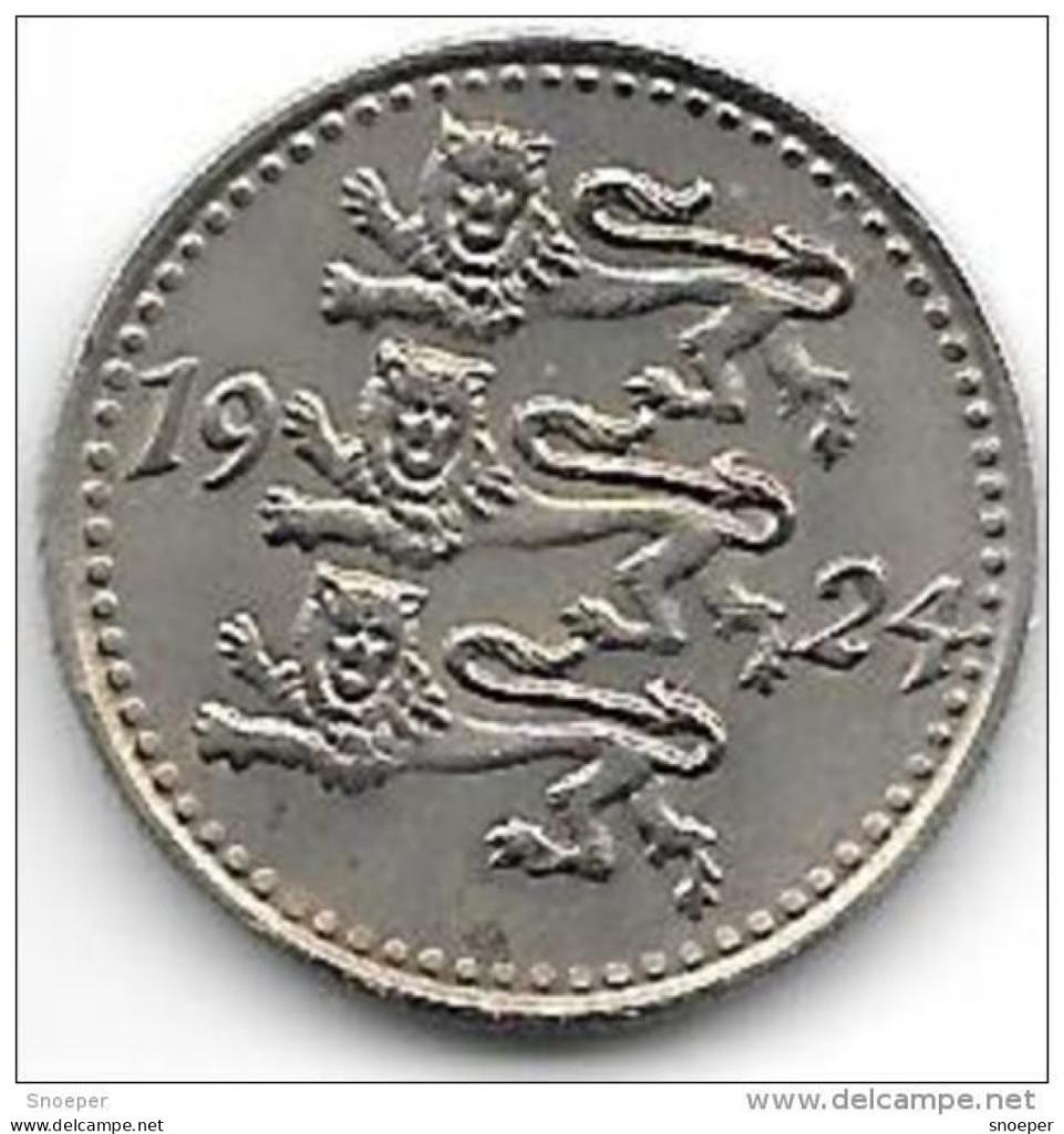 Estonia 1 marka 1924 km 1a xf+ catalog val 40,00$, Verzenden, Overige landen, Losse munt