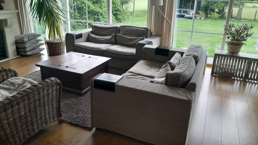 2x bankstel 2,5 zits Riviera Maison Metropolis, Huis en Inrichting, Banken | Bankstellen, Ophalen, 100 tot 125 cm, 150 tot 200 cm