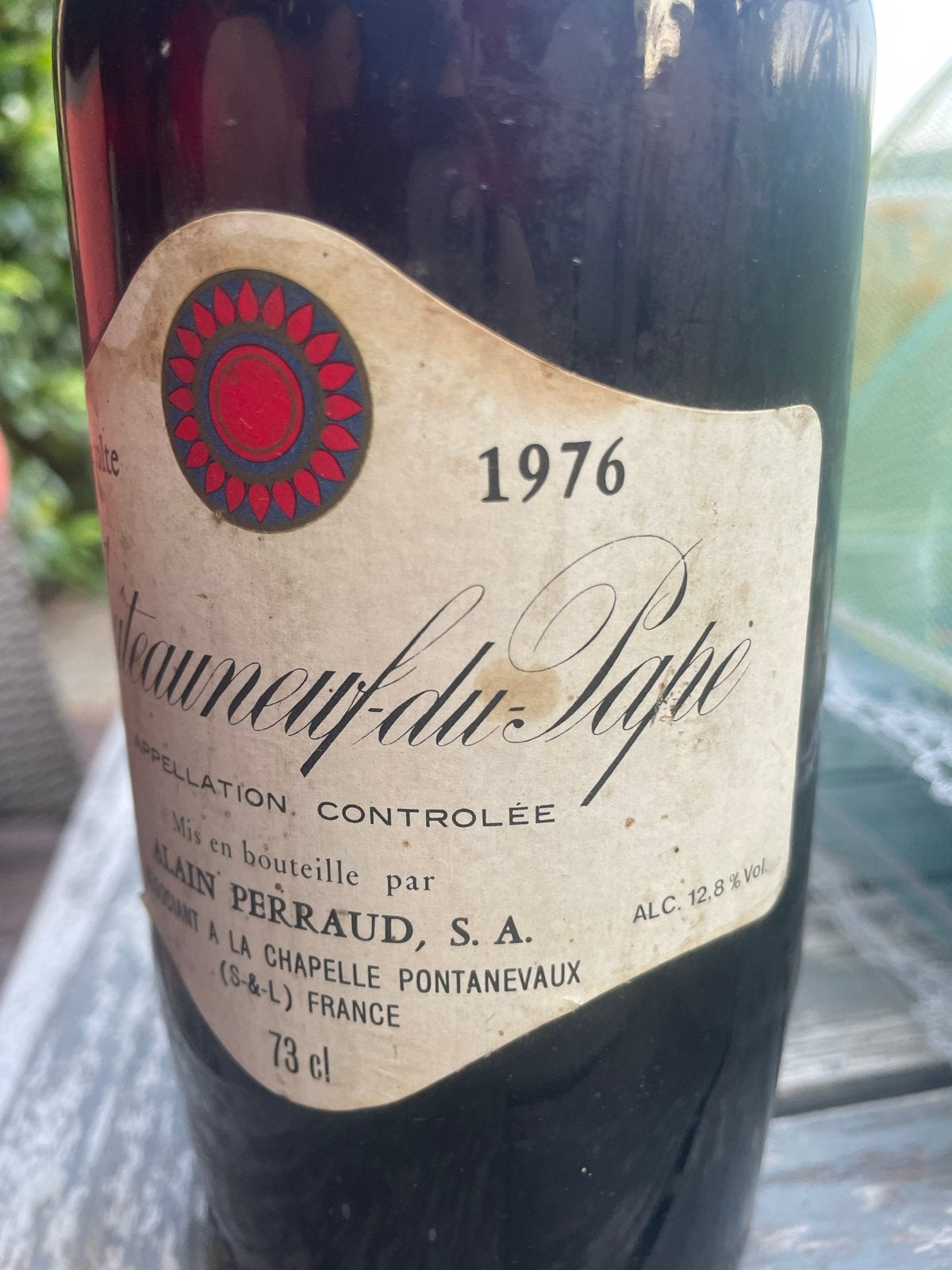 Châteauneuf-du-Pape 1976 - Alain Perraud, Ophalen, Gebruikt, Frankrijk, Rode wijn