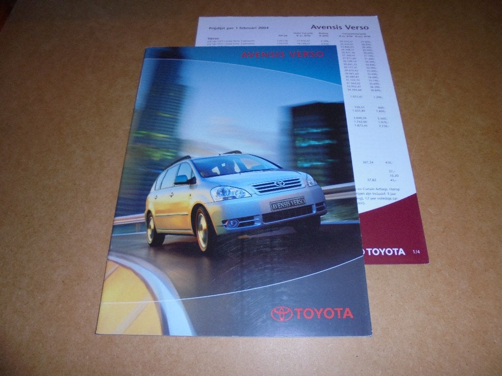 brochure Toyota Avensis Verso  2002, Ophalen of Verzenden, Nieuw, Toyota