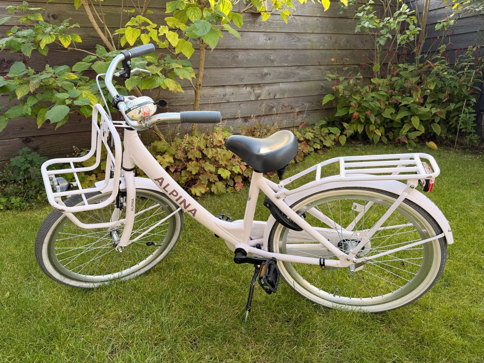 Alpina kinderfiets 22” met voordrager en bagagedrager