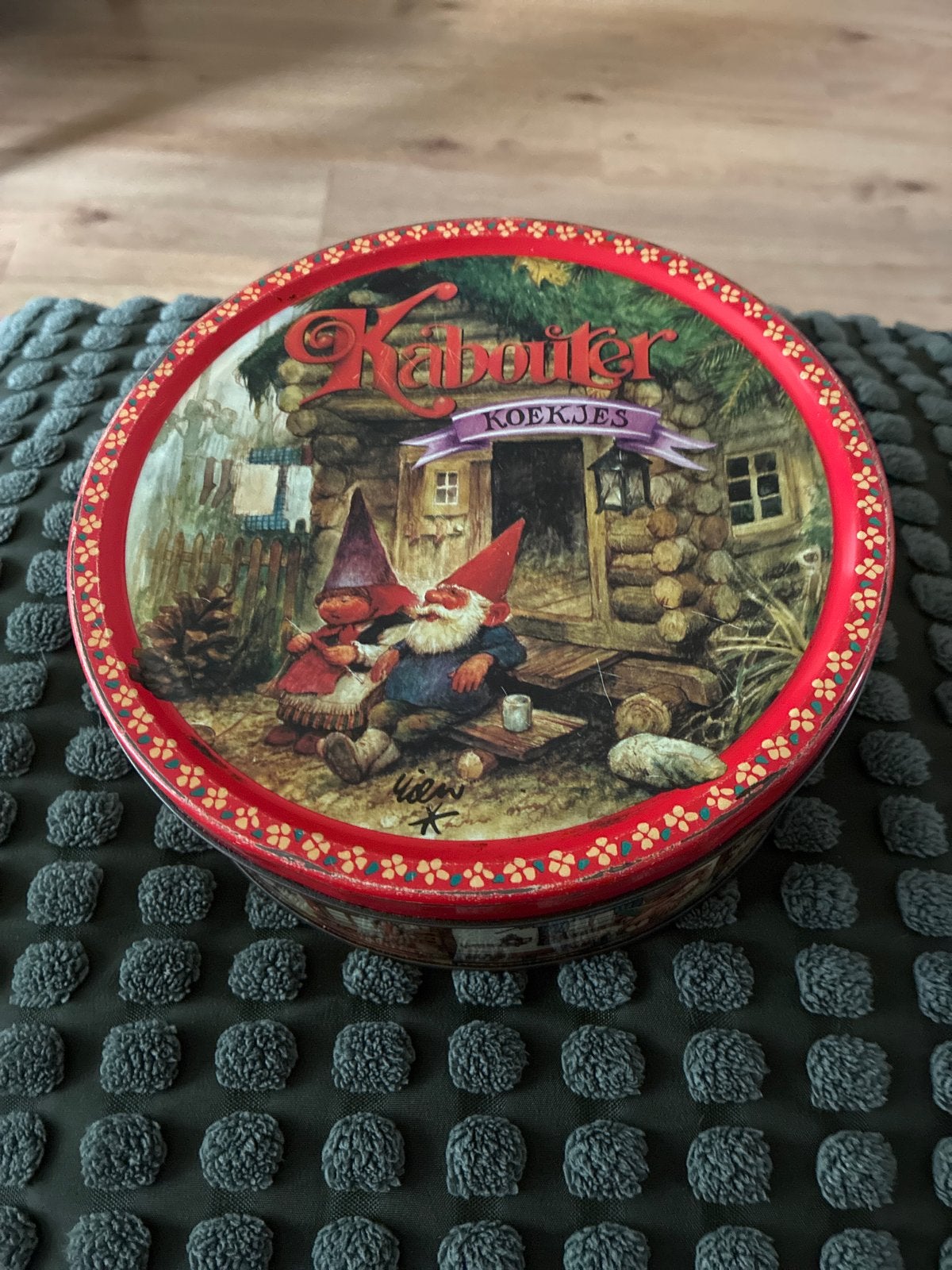 Rien Poortvliet Kabouter Koekjes Trommel Vintage, Ophalen of Verzenden, Gebruikt, Koek(jes), Overige merken