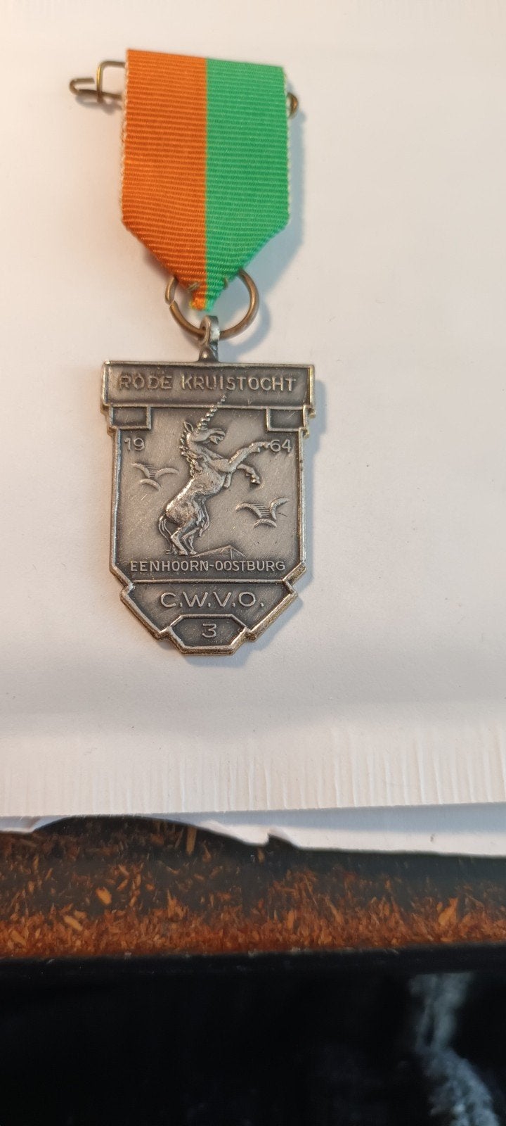 Rode Kruistocht Eenhoorn-Oostburg Medaille 1964, Ophalen of Verzenden, Overige materialen, Nederland