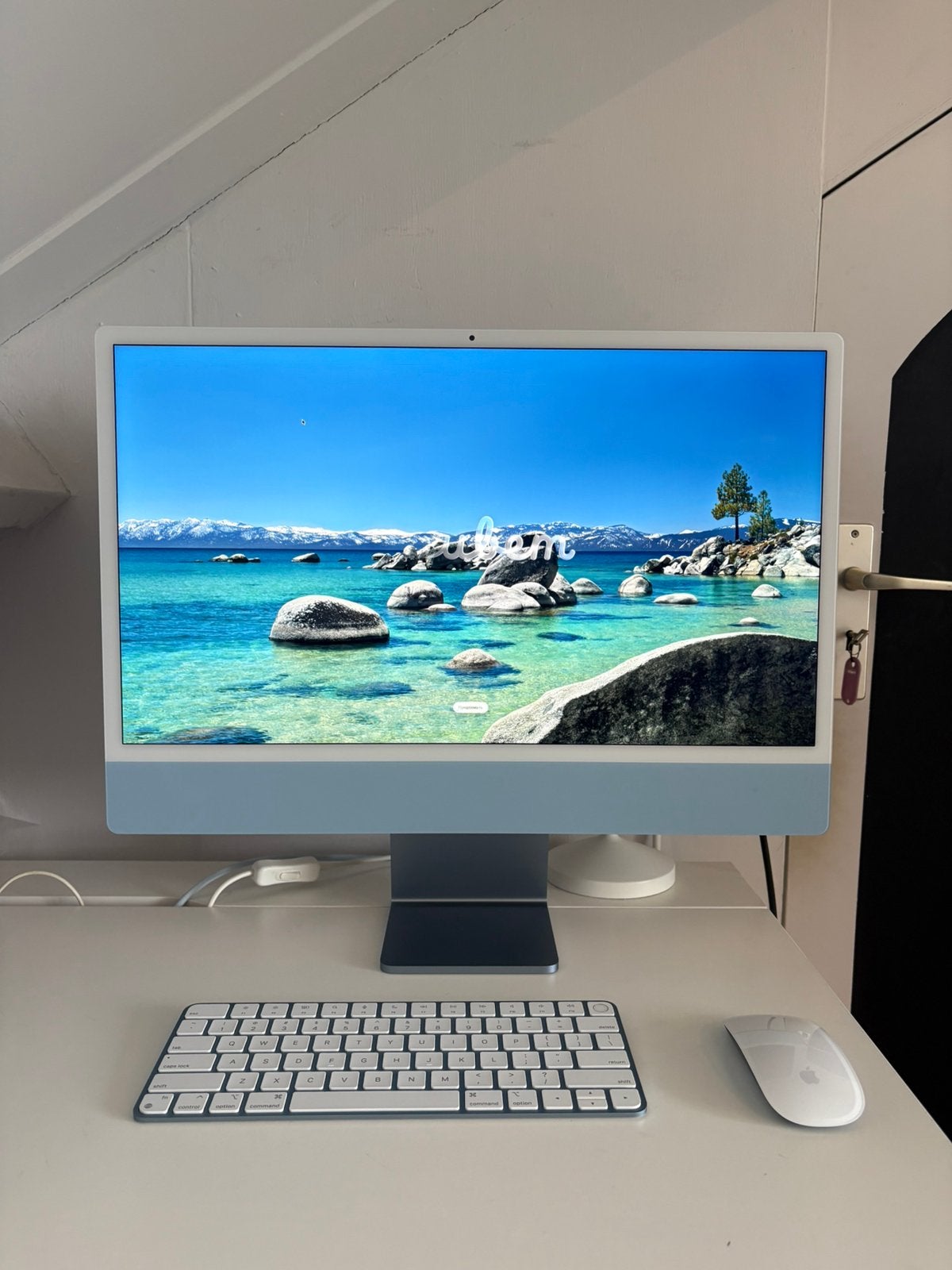 iMac 24inch 2021 M1, Blauw, 8GB RAM, 256GB, Compleet in doos, Computers en Software, Apple Desktops, Ophalen, IMac, Zo goed als nieuw