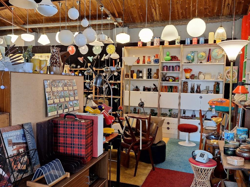 Vintage lampen en woonaccessoires, Huis en Inrichting, Woonaccessoires | Overige, Gebruikt, Overige materialen, Meerkleurig, Vintage