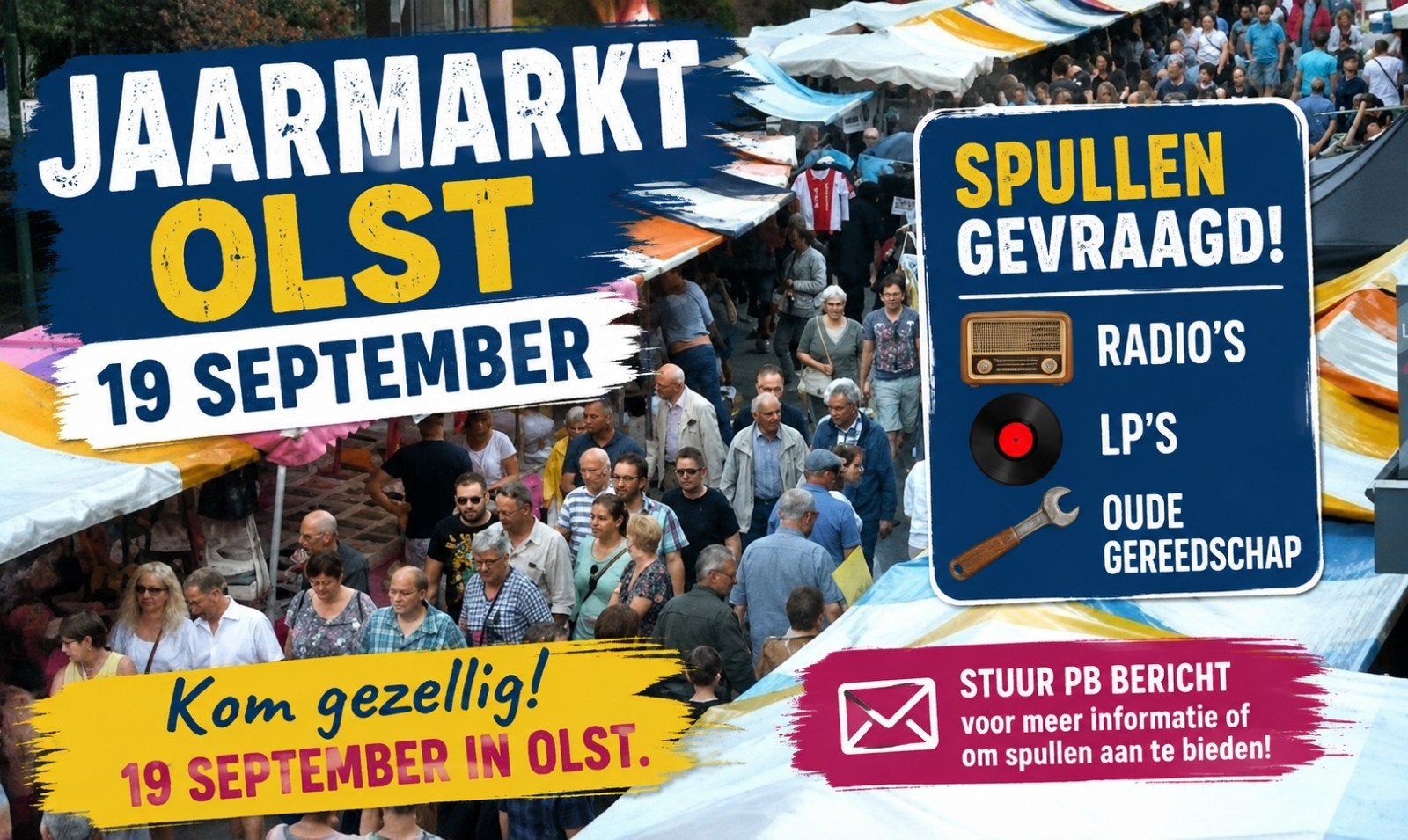 spullen gevraagd voor jaarmarkt olst deventer, Eén persoon