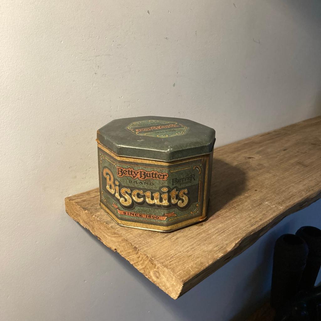 Vintage groen Betty Butter biscuits blikje, Ophalen of Verzenden