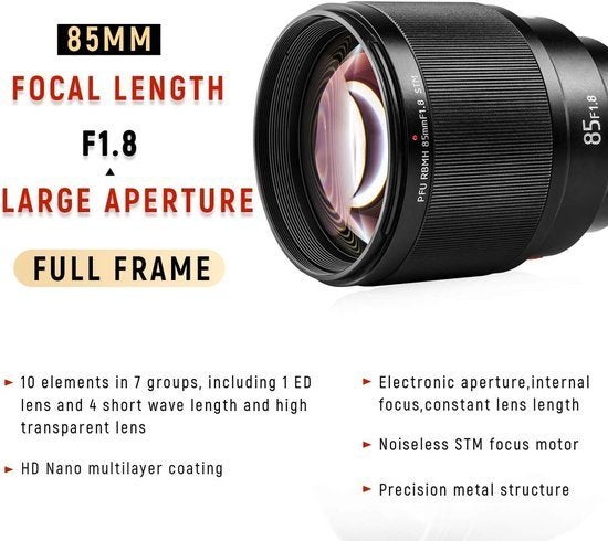 85mm F1.8 - Moderne E-mount cameralens voor Mark II Sony - A, Corvance B.V., Verzenden, Nieuw, Corvancebol@gmail.com