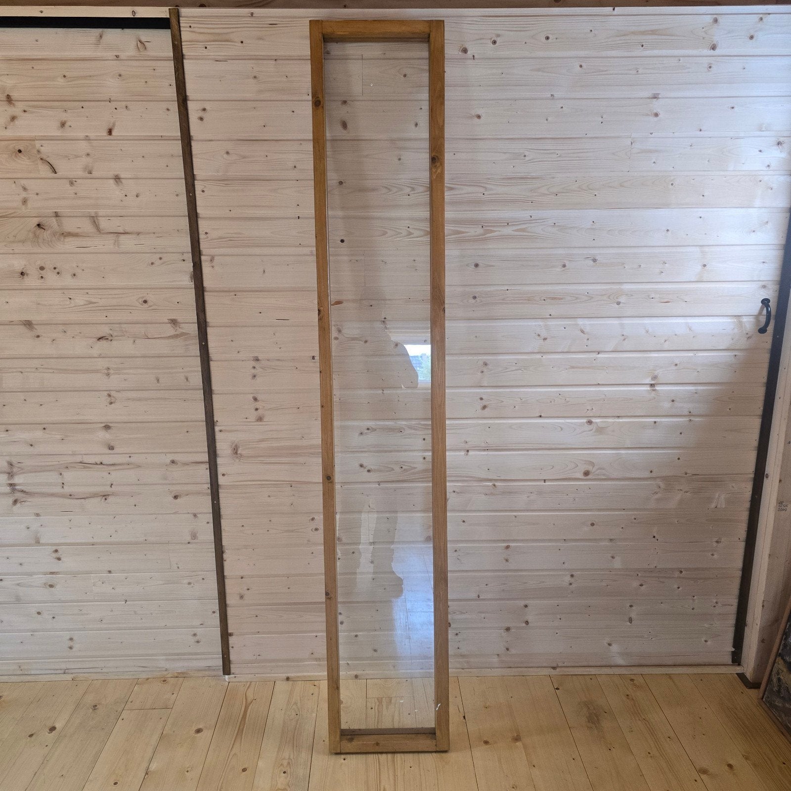 Houten binnenraam met enkel glas - 217 x 37,8 cm, Doe-het-zelf en Verbouw, Ophalen of Verzenden