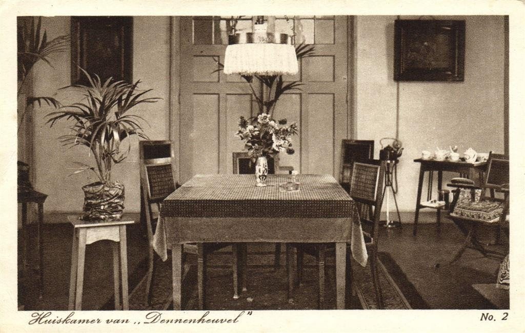 Huiskamer van Dennenheuvel - Ossendrecht, N.B. - ongelopen, Ophalen of Verzenden, 1920 tot 1940, Ongelopen, Noord-Brabant