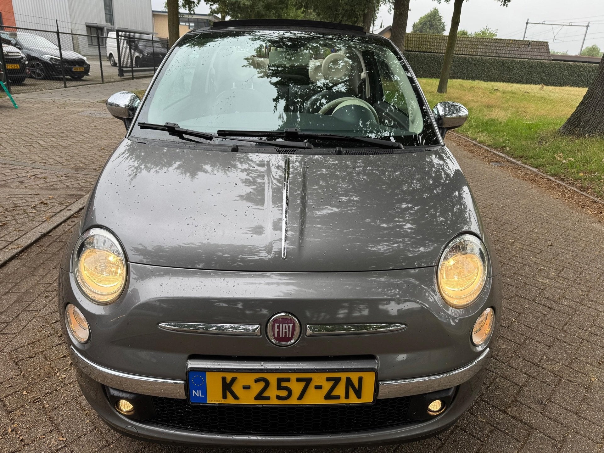 Fiat 500 C 1.2 Lounge 2014 Cabriolet NIEUWE APK, Voorwielaandrijving, Gebruikt, Cabriolet, Leder