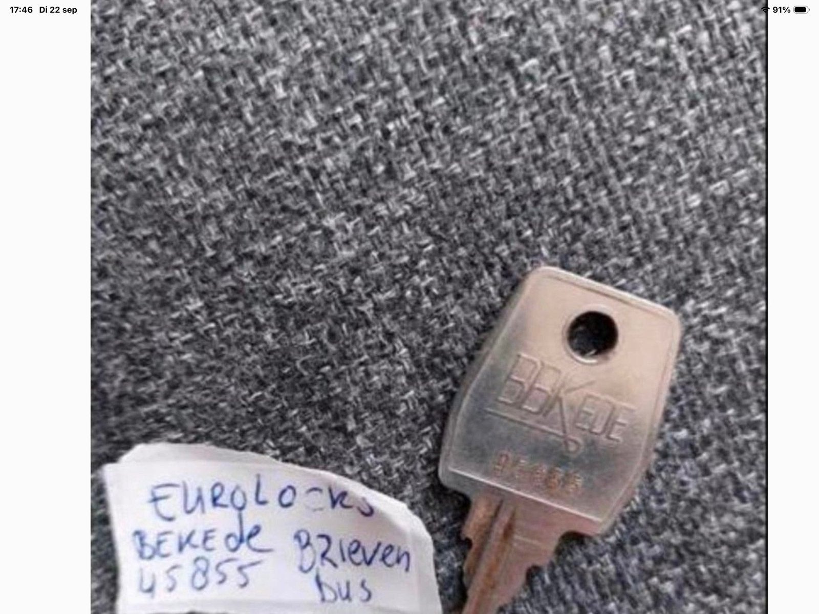 Eurolocks Brievenbus sleutel🌸  hele oude 🌸 zie de info, Ophalen of Verzenden