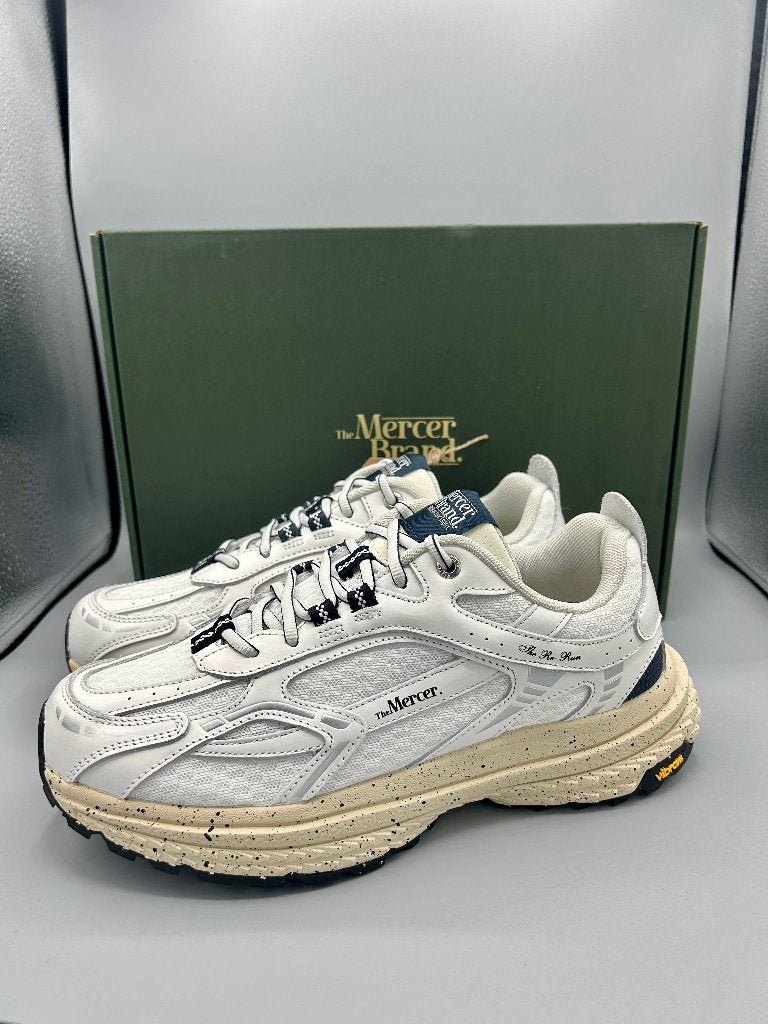 Mercer Amsterdam The Re-Run Vibram White/Blue – Maat 41, Wit, Nieuw, Ophalen of Verzenden, Sneakers of Gympen