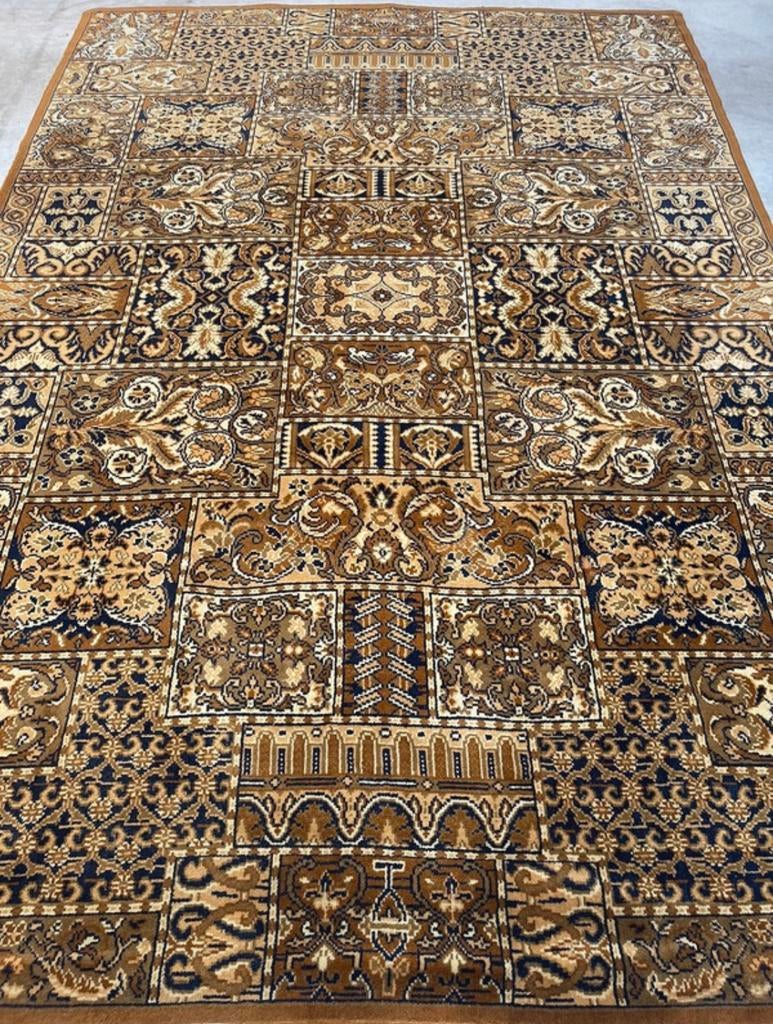 Vintage vloerkleed tapijt  wol retro tapijten  200cm x 286cm, 150 tot 200 cm, 200 cm of meer, Ophalen of Verzenden, Rechthoekig