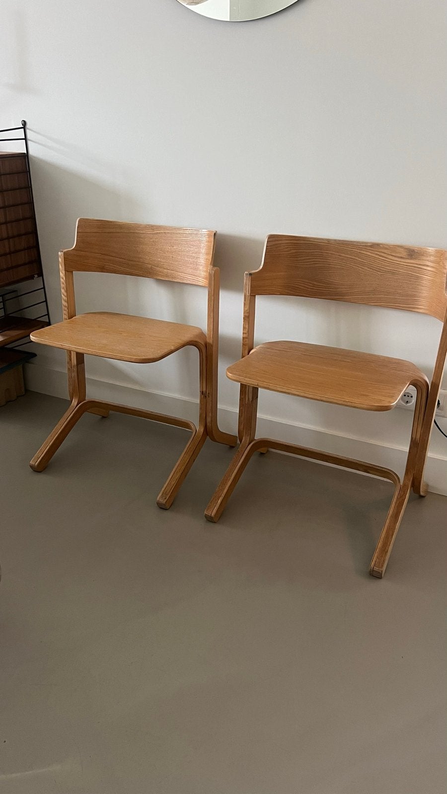 2x HAY RU Chair – Shane Schneck – naturel hout, Ophalen, Gebruikt, Twee, Bruin