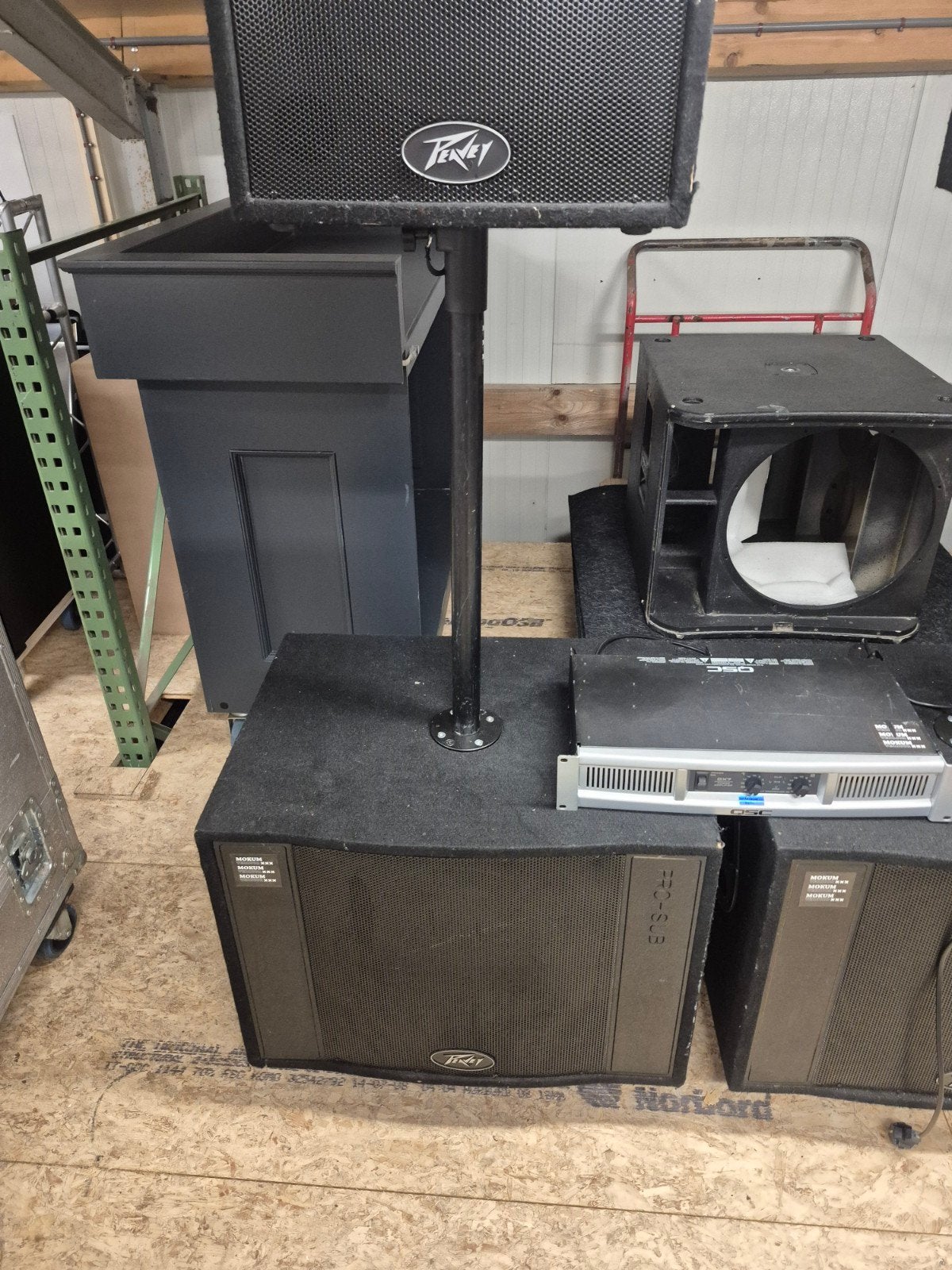 Peavey PRO-12 en PRO-SUB speakerset met QSC GX7 versterker, Ophalen, Subwoofer, Overige merken