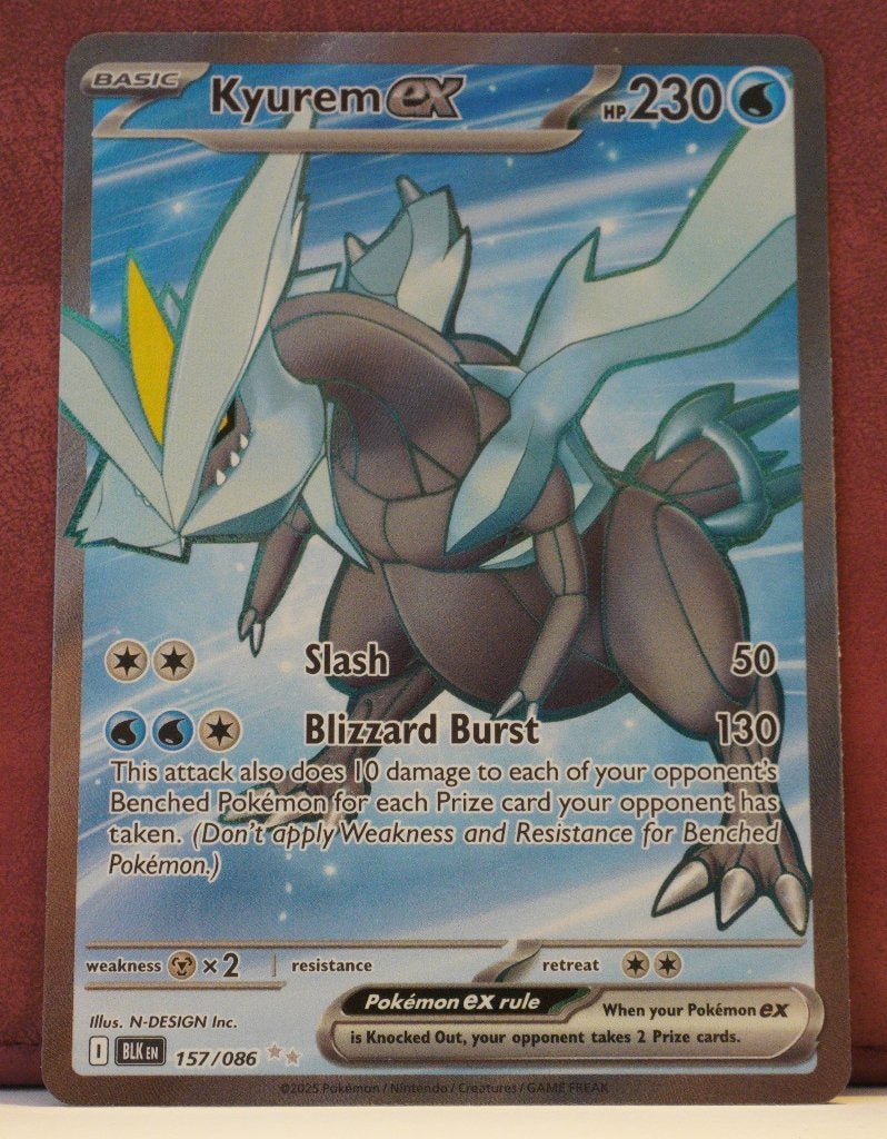 Kyurem EX Full Art 157/086 Black Bolt Pokèmon Kaart, Verzenden, Nieuw, Losse kaart