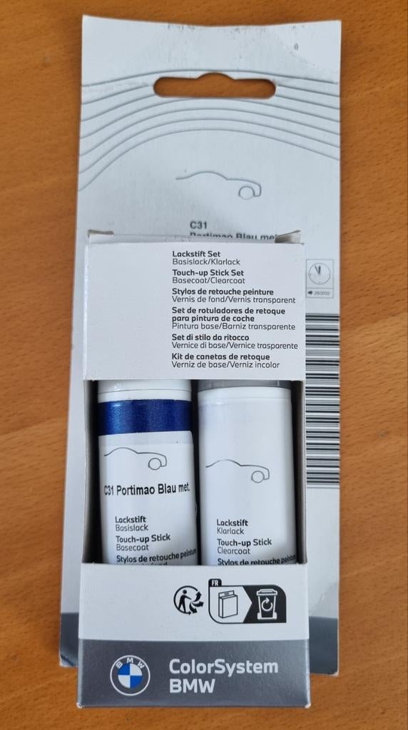 BMW Lakstift Set Portimao Blau Metallic (C31) Origineel, Ophalen of Verzenden