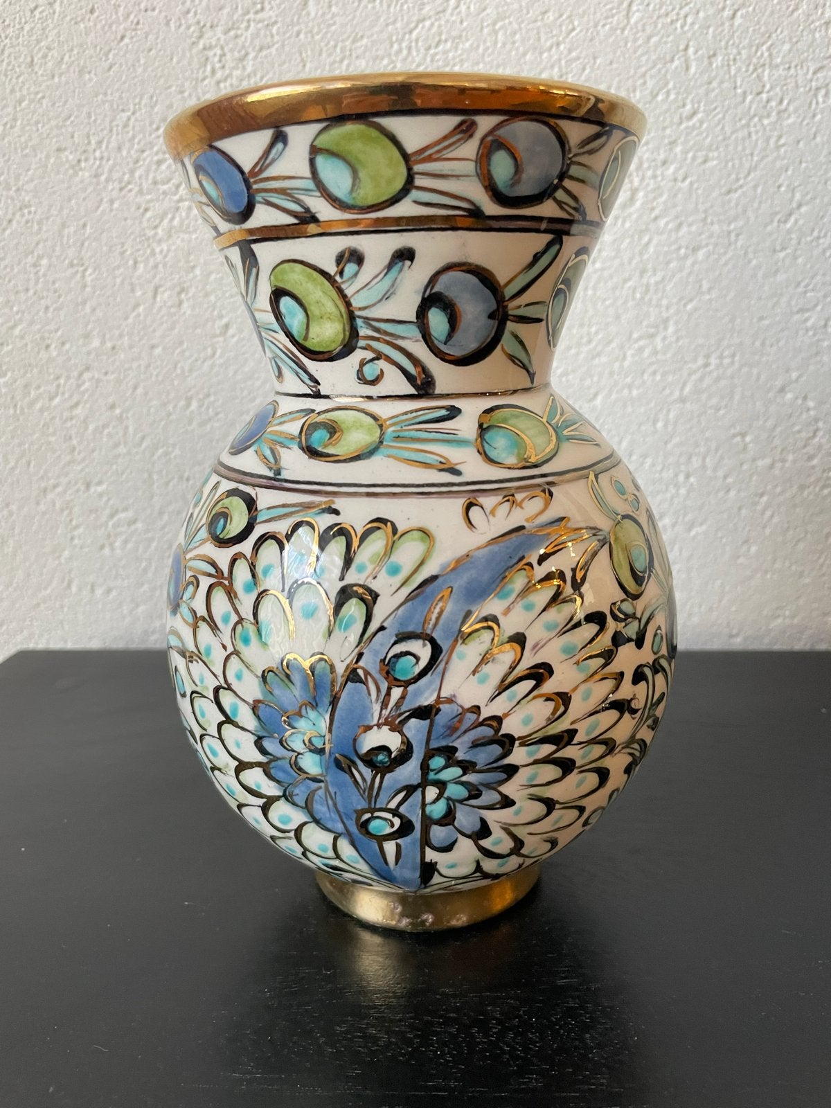 Vintage Icaros Rhodos Grieks Keramiek Vaas Handgeschilderd, Antiek en Kunst, Antiek | Vazen, Ophalen of Verzenden