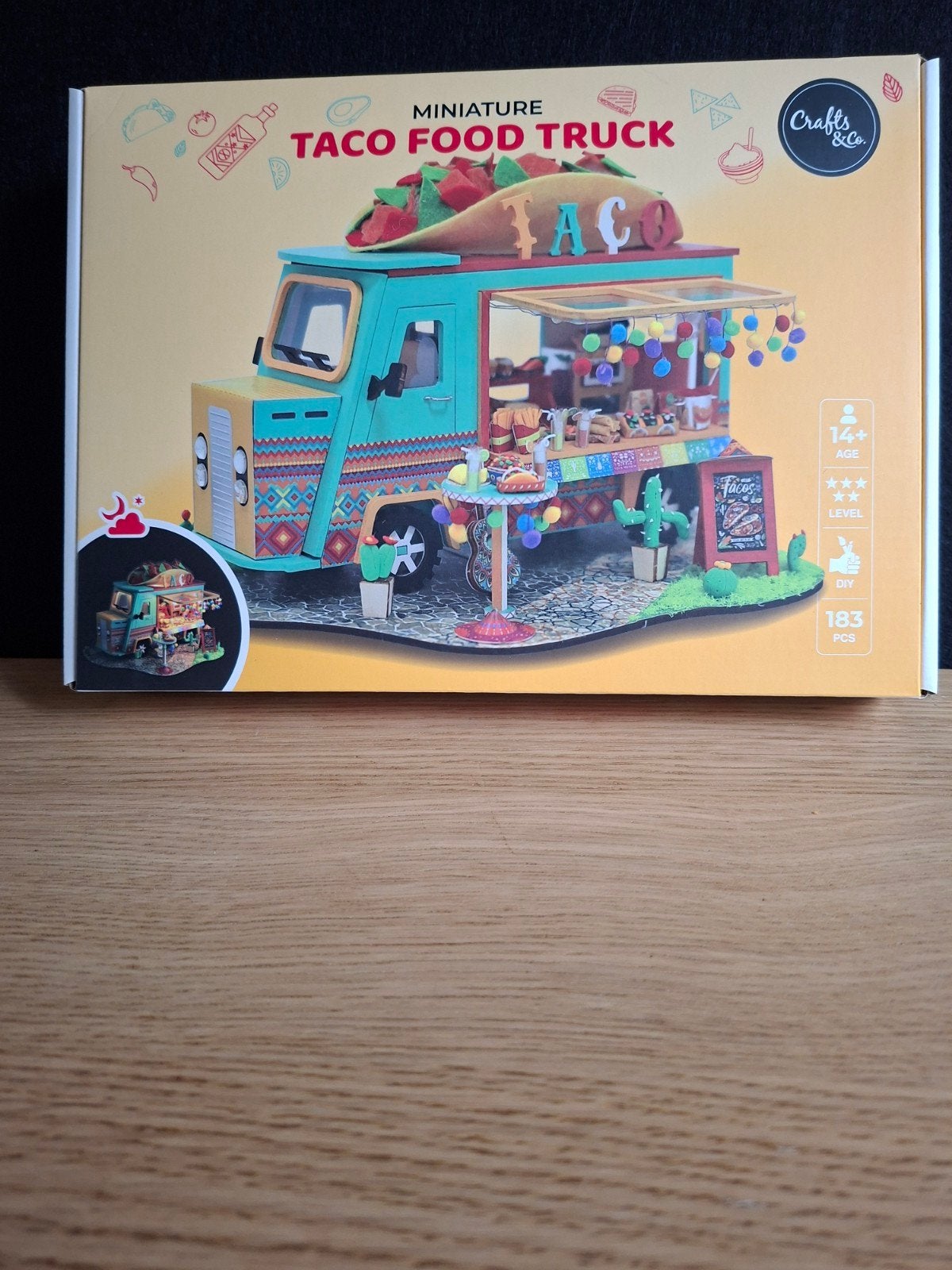 Miniatuur Taco Food Truck Knutselset - Crafts & Co, Overige thema's, Nieuw, Meerkleurig, Ophalen of Verzenden