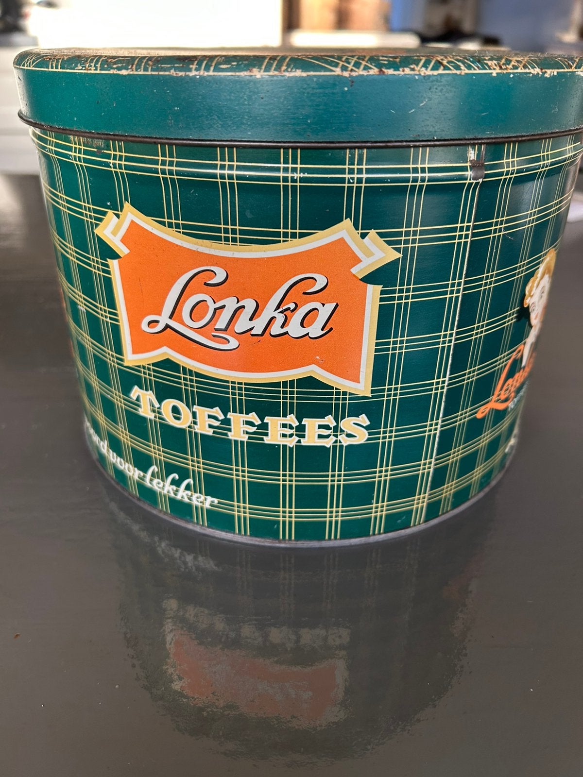 Blik lonka toffees, Verzamelen, Ophalen of Verzenden, Gebruikt, Overige