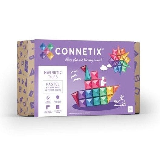 Connetix Magnetische Tegels Pastel Starter Pack 64 Stuks, Kinderen en Baby's, Ophalen of Verzenden, Nieuw, Overige merken