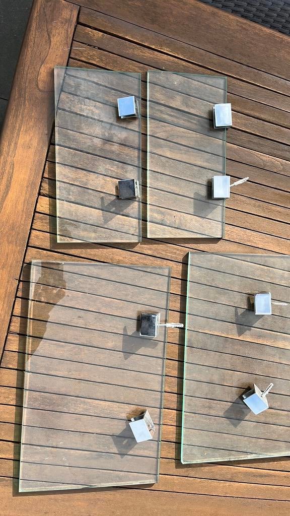 4 glaze plateaus met bevestiging, Ophalen, Gebruikt, Overige typen