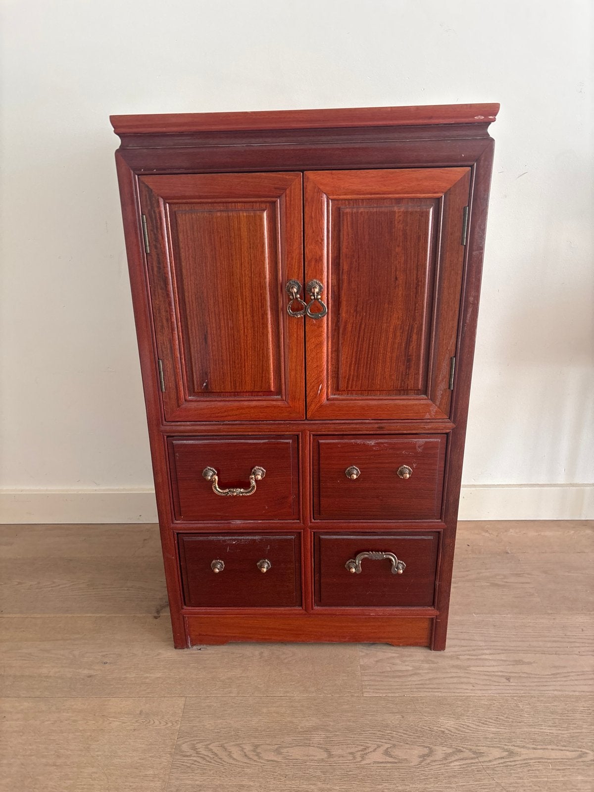 Vintage Chinees Kastje met Lades en Deurtjes, Antiek en Kunst, Ophalen of Verzenden