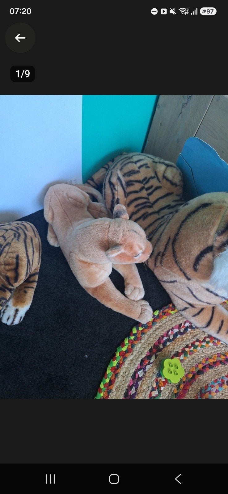 3 Grote Katten Knuffels - Leuk voor Babykamer, Ophalen, Gebruikt, Kat, Bruin