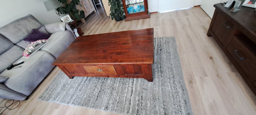 Salontafel rozenhout, Ophalen, Gebruikt, 100 tot 150 cm, Koloniaal