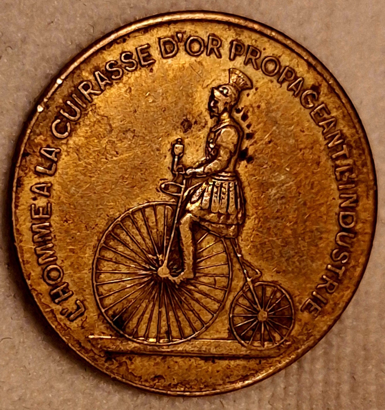 Prachtige Franse Reclamepenning Jeton (ca. 1868) – Bijouteri, Verzenden, Overige materialen