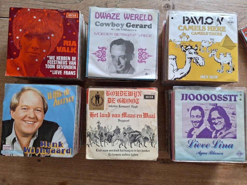 Partij,Normaal,Piraat,Telstar,Nederlandstalige,totaal 335 St, Cd's en Dvd's, Vinyl Singles, Fotohoes, 7 inch, Ophalen of Verzenden