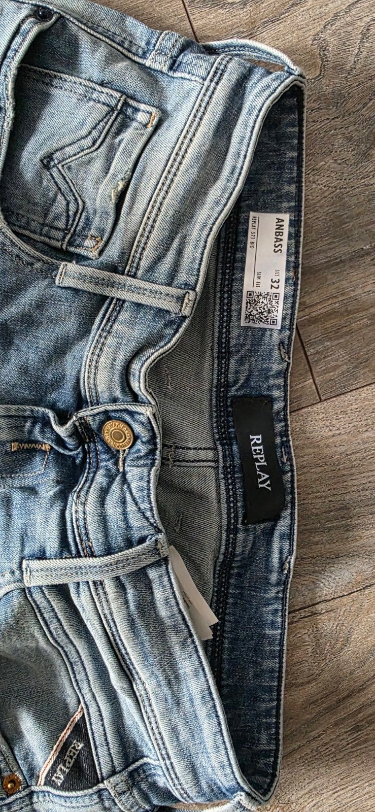 Replay Anbass Jeans W33 - Zo goed als nieuw, Blauw, Ophalen of Verzenden, Zo goed als nieuw, W33 - W34 (confectie 48/50)