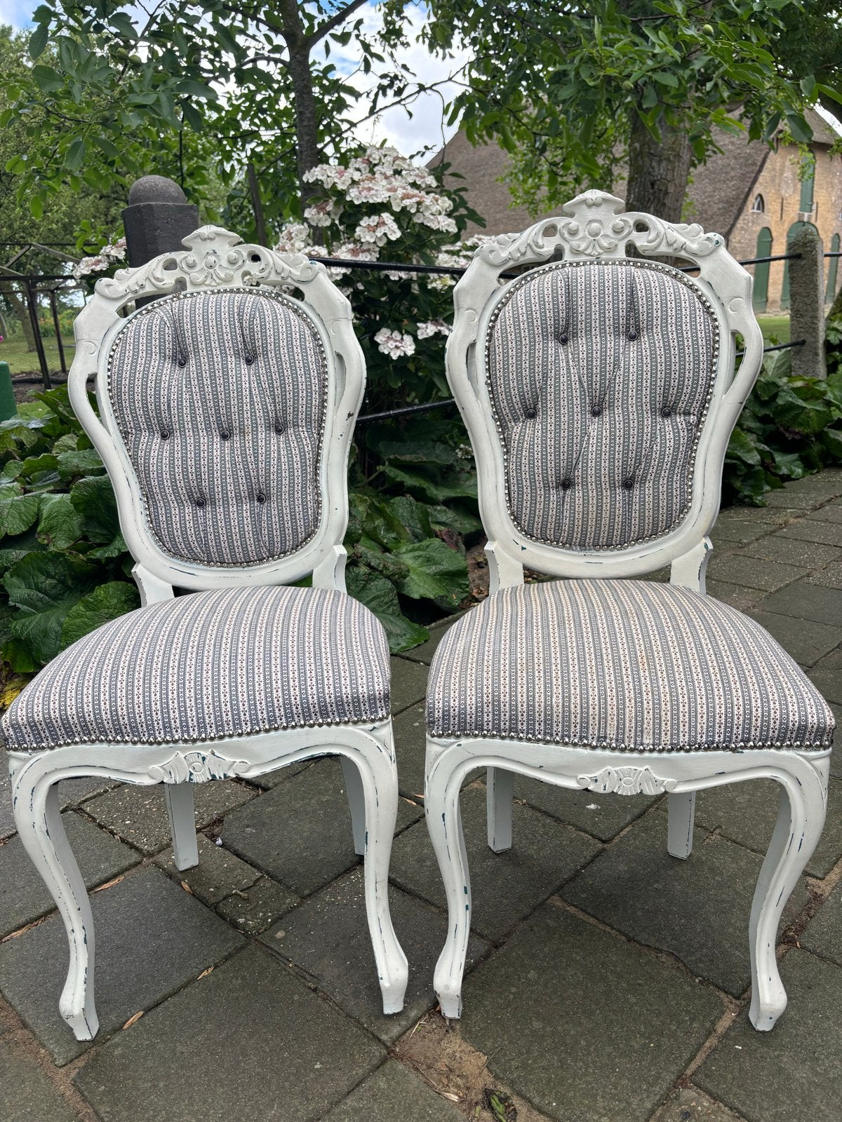 Set van 2 Antieke Barok Stoelen, Ophalen