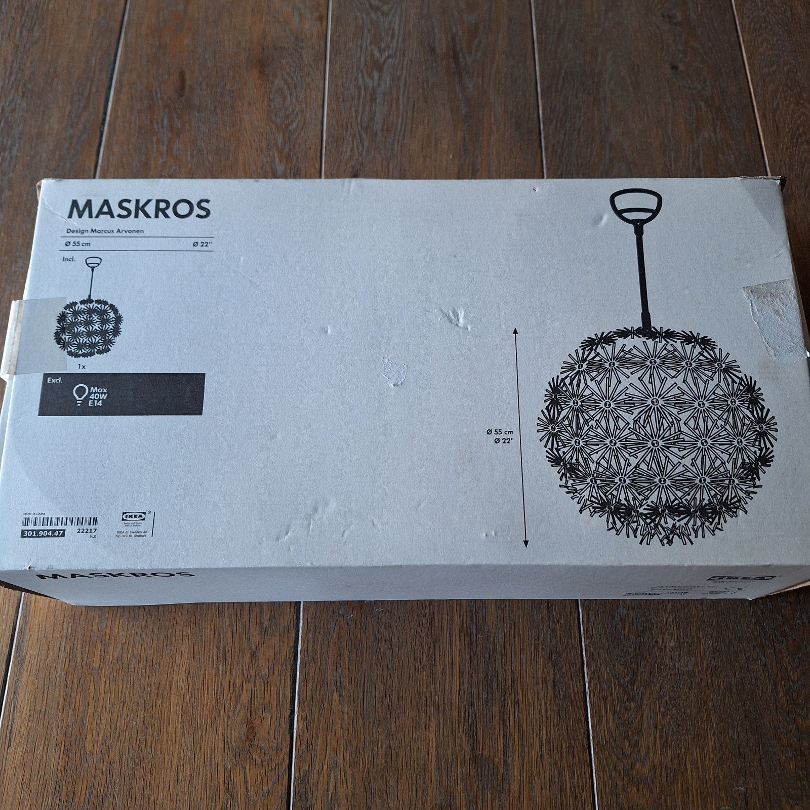 IKEA Maskros Hanglamp - Zo goed als nieuw, Ophalen, Kunststof, E27 (groot), Modern, Speels, Bloemig