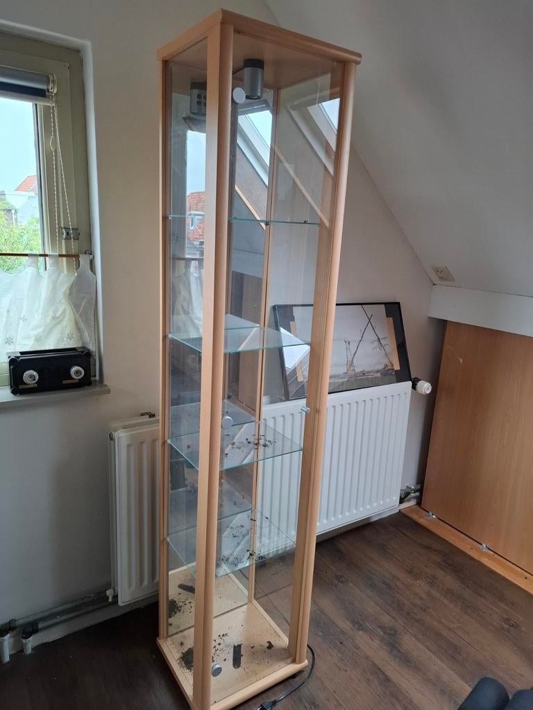Glazen kast, Huis en Inrichting, Kasten | Vitrinekasten, Ophalen, 25 tot 50 cm, 50 tot 100 cm, Minder dan 100 cm