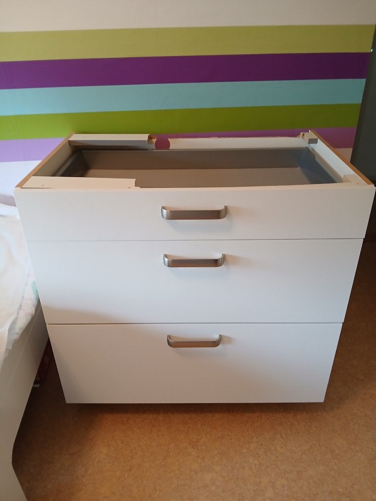 KEUKEN 3-LADENKAST 90cm br merk Reddy keukens nette staat, Ophalen, Wit, 50 tot 100 cm, Zo goed als nieuw