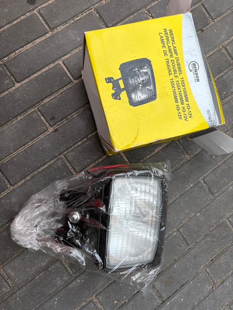 Nieuwe Benson Werklamp Dubbel 155x100mm H3-12V, Ophalen, Nieuw, Universele onderdelen