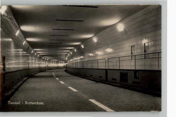 Rotterdam 6 SPARO fotokaarten van (MAAS)tunnel, Ophalen of Verzenden, 1920 tot 1940, Ongelopen, Zuid-Holland