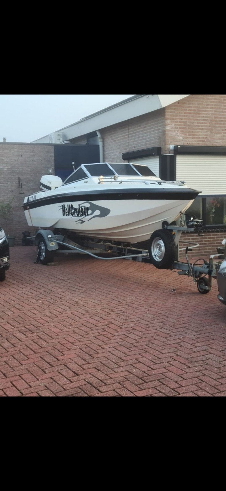Helwigg speedboot net Johnson 225pk v6 motor en trailer, Watersport en Boten, Gebruikt, 225 pk, Ophalen of Verzenden, 200 pk of meer
