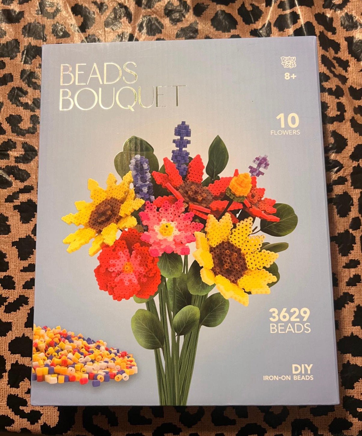 Beads Bouquet DIY Strijkparels Set - Maak 10 Bloemen, Nieuw, Meerkleurig, Kunststof, Educatief