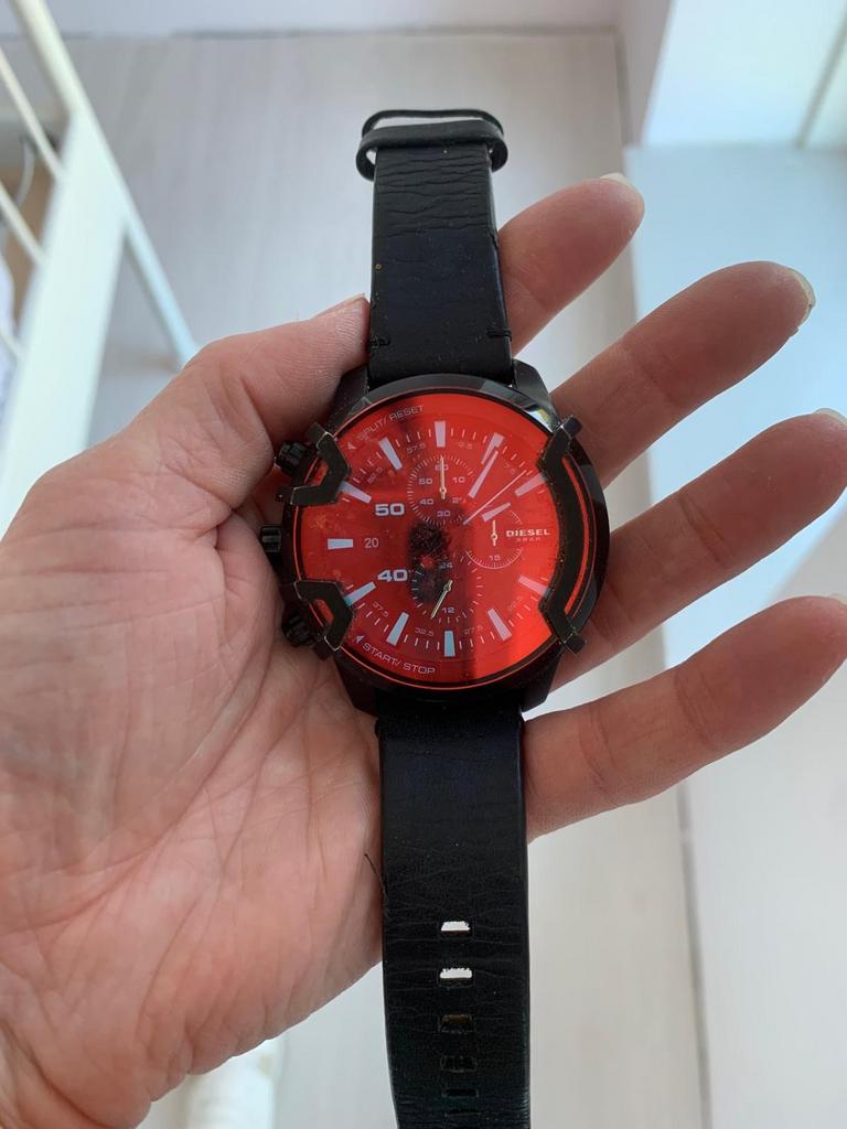 Stoer Diesel Horloge met Zwart Leer, Staal, Polshorloge, Ophalen, Overige merken