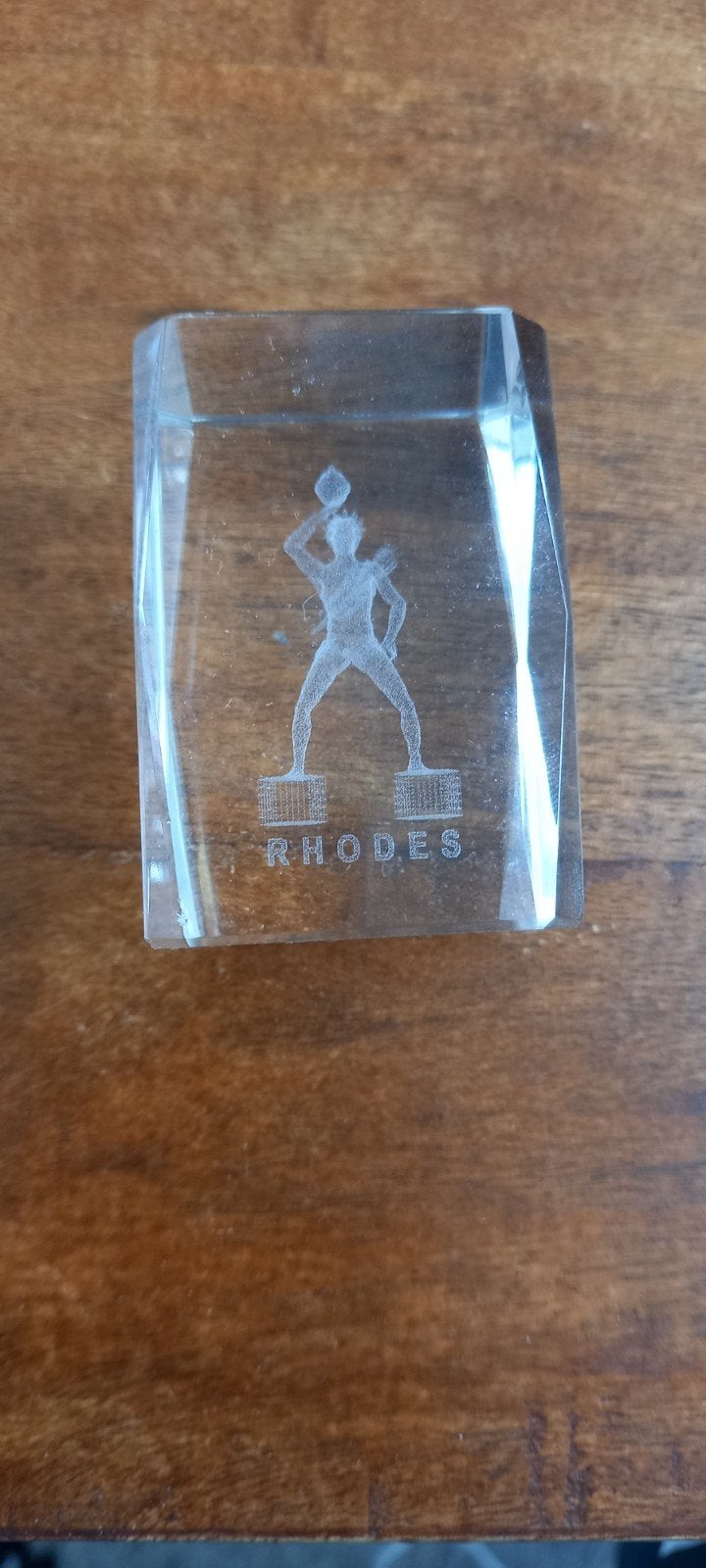 Glazen beeldje Kolossus van Rhodos, Antiek en Kunst, Ophalen of Verzenden