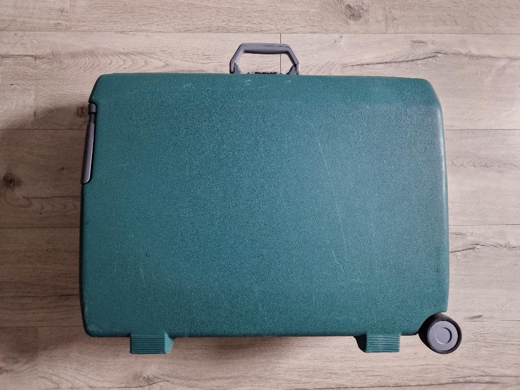 Samsonite koffer groen (ongeveer 75 x 55 cm), Sieraden, Tassen en Uiterlijk, Koffers, Gebruikt, Hard kunststof, 70 cm of meer